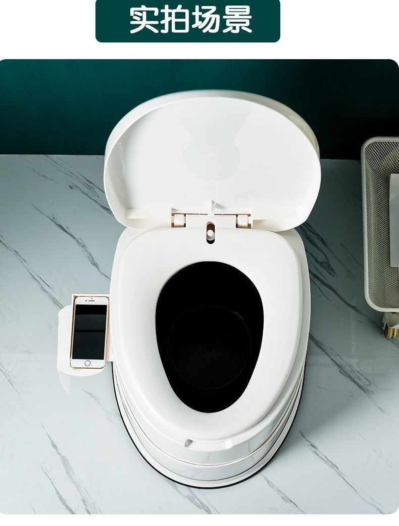 Pregnant women's toilet, elderly squat toilet, mobile sitting toilet, indoor toilet chair, plastic toilet stool, adult toilet urine bucket undefined