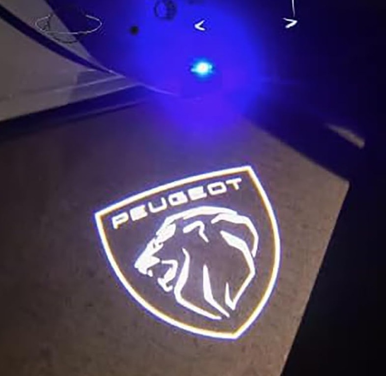 Adecuado para Peugeot Luz de bienvenida 307 407 408 508 206 607 RCZ 1007 modificación de la luz de la puerta de proyección