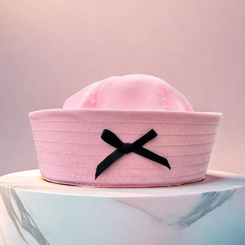 126g Weight A sailor's cap Hats Type Holiday, Travel Occasion Polyester Material Bow Knot Pattern All Seasons Season Women's Gender Cute Style Flat Eaves Rim Women's Cute Bow Knot Flat Eaves A Sailor's Cap 9
