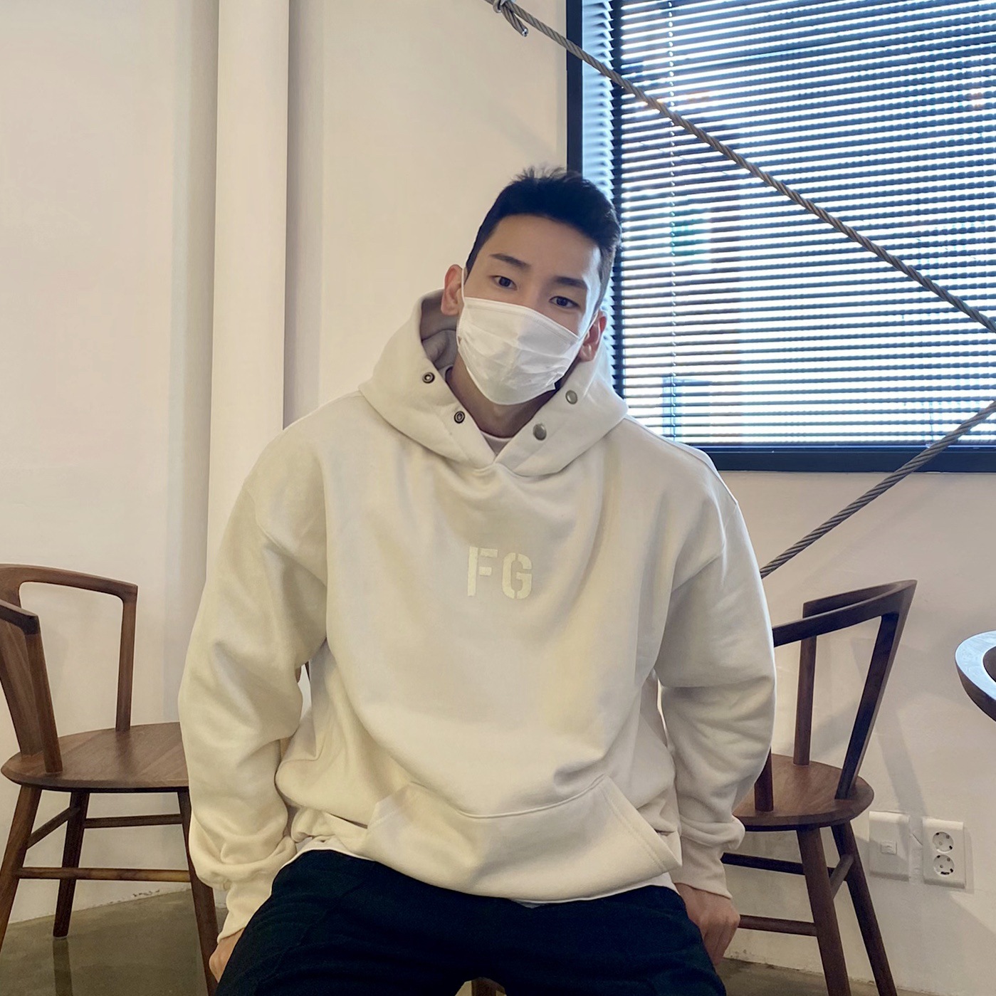 FOG FEAR OF GOD Season 7 Main Line High Street Japanese and Korean American Retro Men's and Women's Hoodie Sweater with Velvet