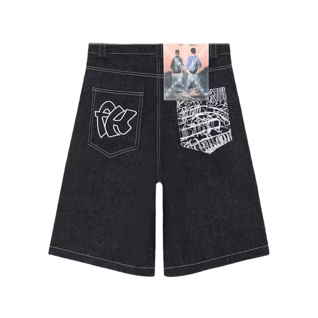 Men's Clothing Men's Trendy Loose Fit Denim Shorts Coast Style Summer Washed Cut Five Point Casual Pants For Formal & Casual_mkmklike.com