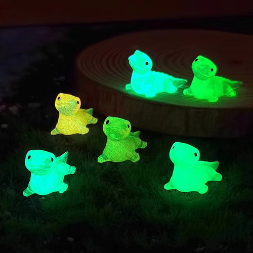 Cross-border cute luminous cute little lizard micro-landscape gardening small decoration cartoon DIY materials resin handicrafts