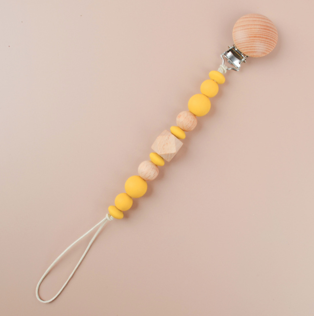 INS Wind Baby Chubby Anti-Falling Chain Octangular Cuentas Anti-Falling Chain Baby Can Bite Colgante de ganchillo