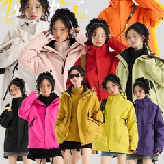 冲锋衣男三合一冲锋衣女两件套防风防水保暖外套宽松版大码登山服