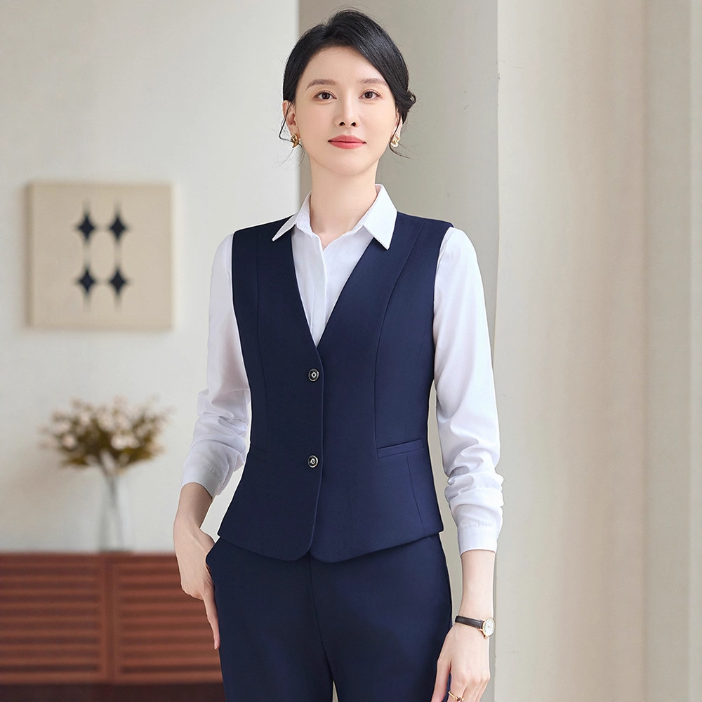 High-End Professional Vest Suit for Women, Hotel Bank Work Clothes, Uniform Vest, Catering Service Employee Uniform