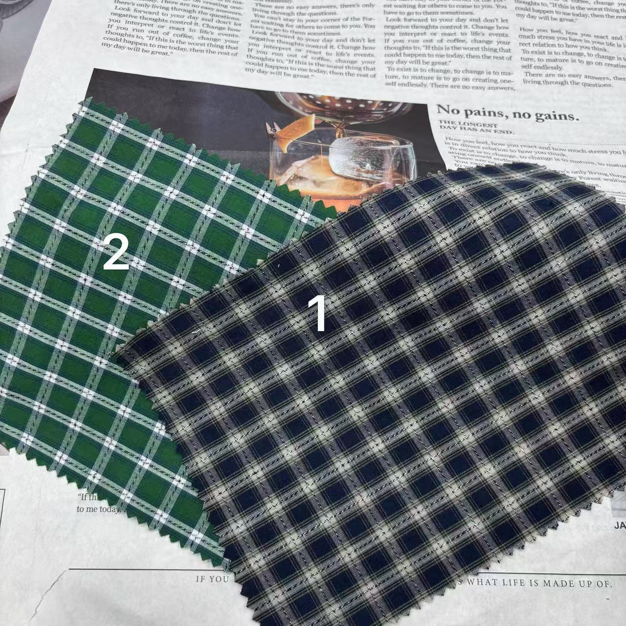 高支高密女装男装衬衫外套提花色织格子连衣裙吊带衫童装睡衣格子