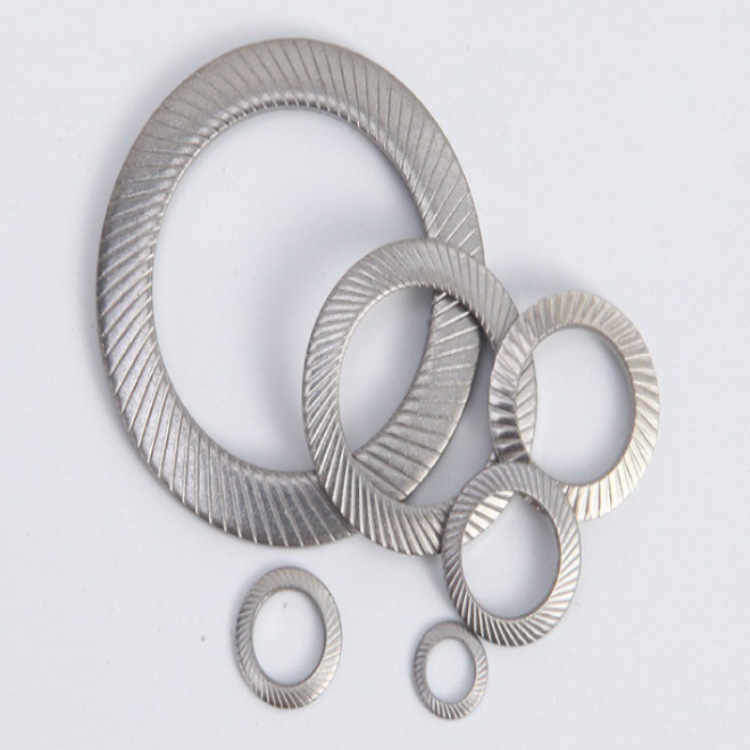 不锈钢304 VS系列双面斜印花垫圈 锁紧压花垫片 M2.5-M30