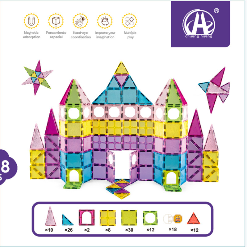 Cross-Border Amazon Puzzle Assembly Magnetic Building Blocks to Build Thinking Children's Toys Assembly DIY Set Education
