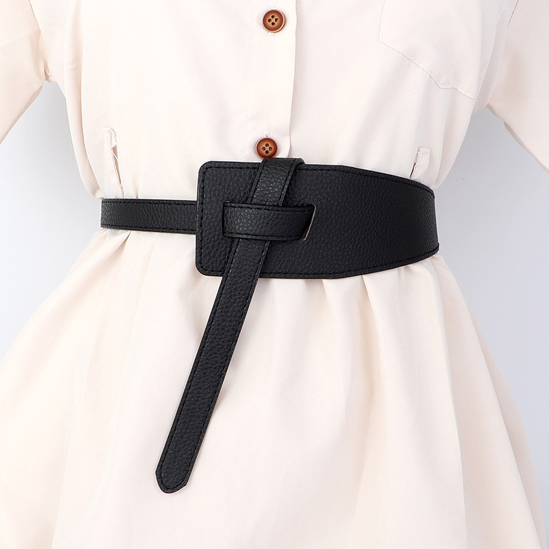 Cinturilla Ancha Retro para Mujer de Cuero Sintético para Abrigos y Vestidos image 5