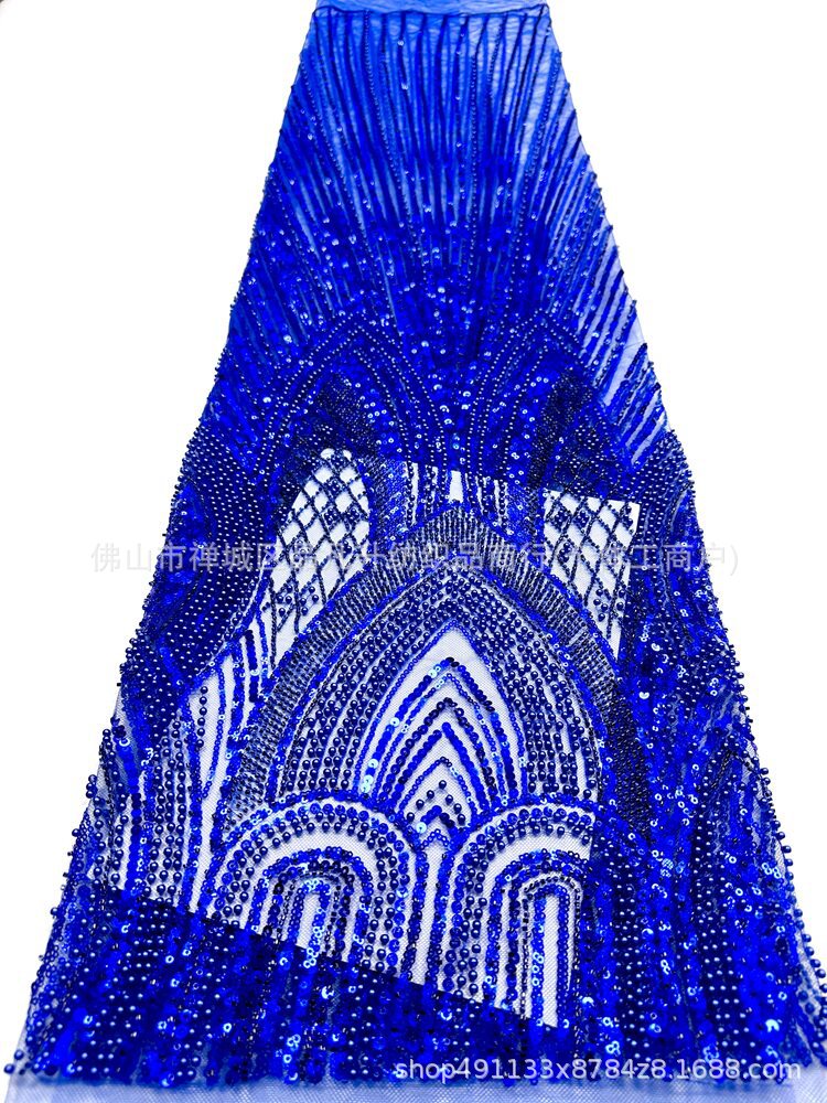 Nuevo arcuado diamante pesado tela de perlas de clavos foto de boda alta figura delgada tela de vestido de coda de pez