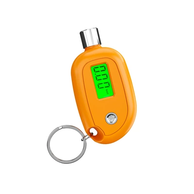 Car Tire Pressure Gauge Motorcycle Safety Alarm Test Tool Lcd Screen Digital Pressure Meter New Product (Air pressure gauge/tire pressure gauge) - orange