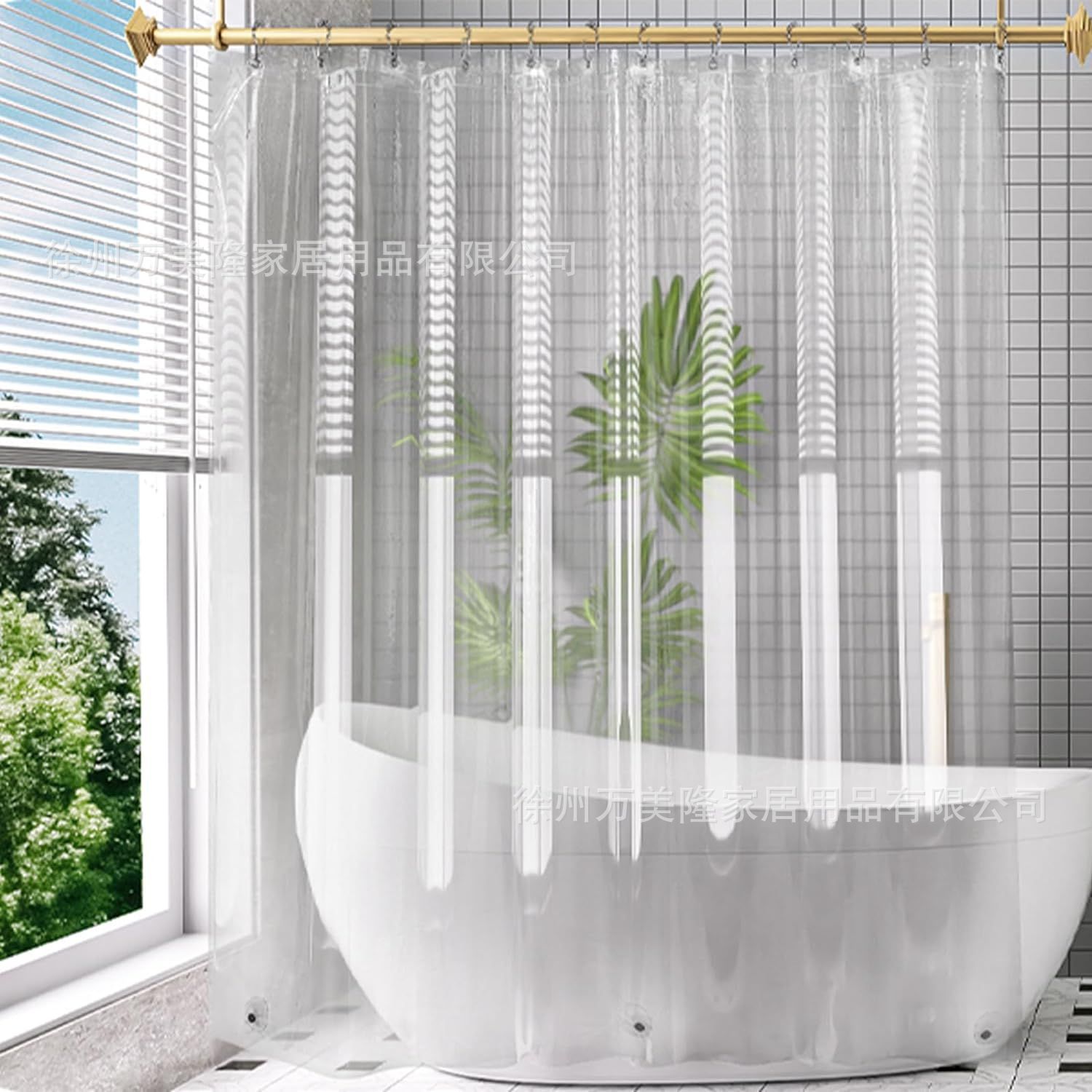 PEVA nueva cortina de ducha magnética transparente 3D impermeable y a prueba de moho cortina de puerta de partición de baño sin perforación