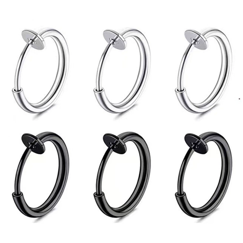 Модные серьги в корейском стиле без пирсинга, пружинные зажимы для ушей из нержавеющей стали, невыцветающие мужские и женские серьги-клипсы в форме кости, серьги