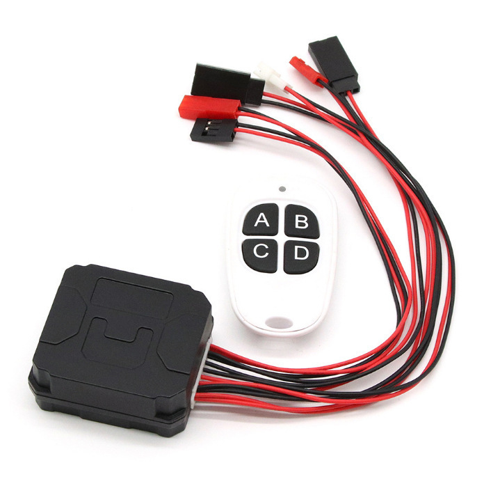 1/10 Scale Simulation Climbing Car Trx4 Scx10 D90 Electric Metal Winch Remote Control Controller Light Set Switch
