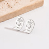 Fashionable earrings stainless steel, European style, suitable for import, halloween, simple and elegant design