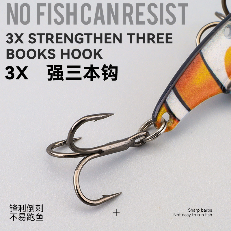 3D lentejuelas de metal colorido VIb falso cebo de cascabel de tiro largo que rebordea Luya cebo Caballo Boca Bass cebo de Pesca de Agua Dulce