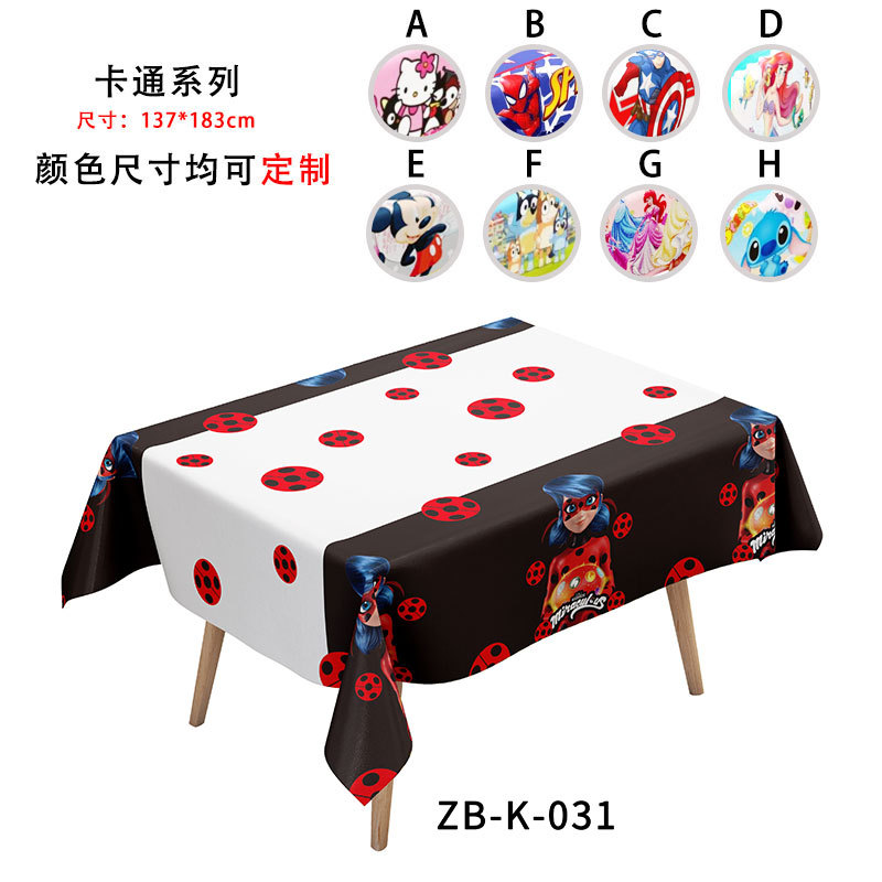 Mantel desechable para fiesta de la Copa Mundial 2026, mantel de Disney perlado, material MOPP sin necesidad de lavado
