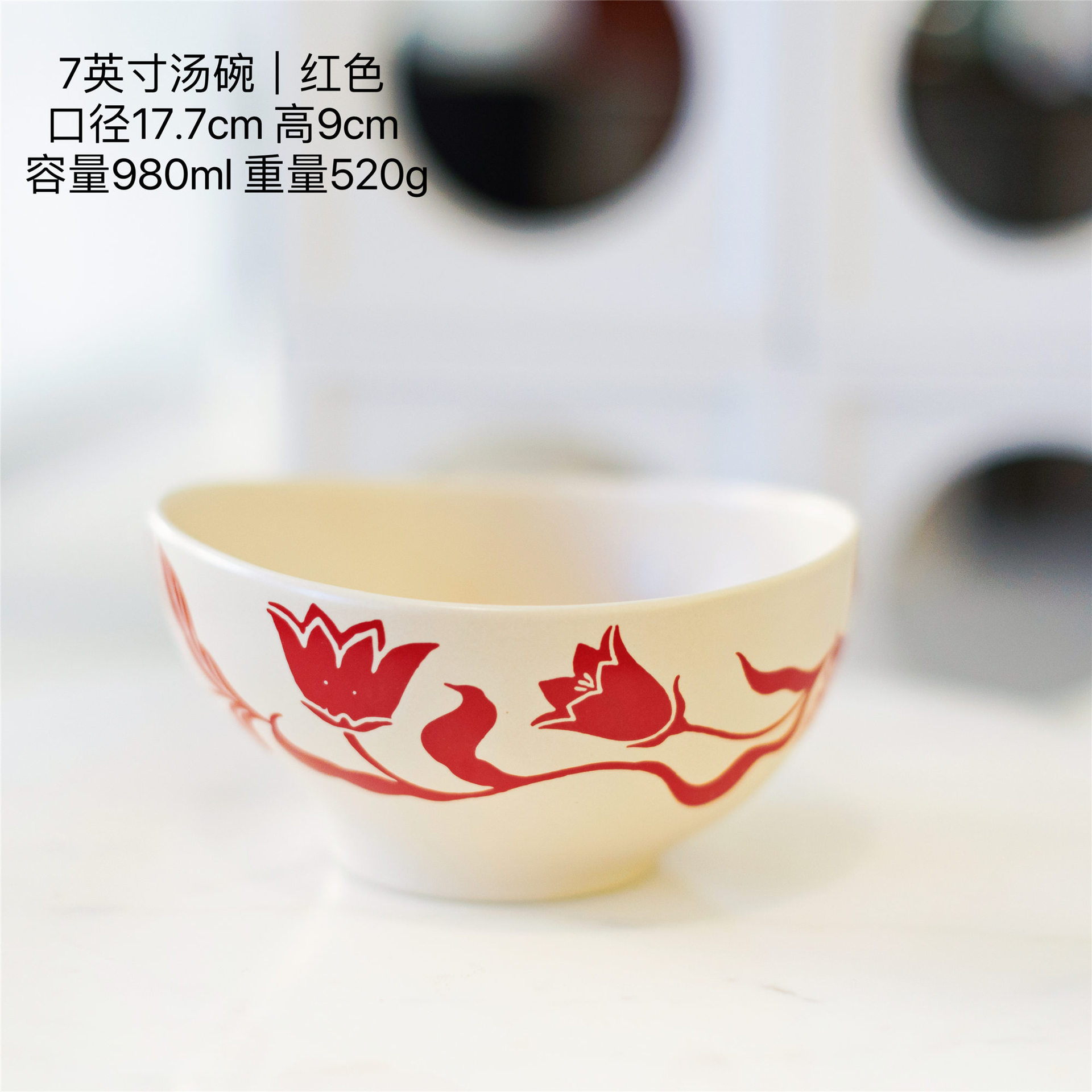 Platos de arroz de estilo medieval, platos de flores en forma de cerámica retro, platos de comidas occidentales simples, platos de sopa domésticos de gran capacidad.