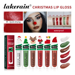 跨境lakerain圣诞唇彩 丝绒哑光唇彩易上色 CHRISTMAS LIP GLOSS