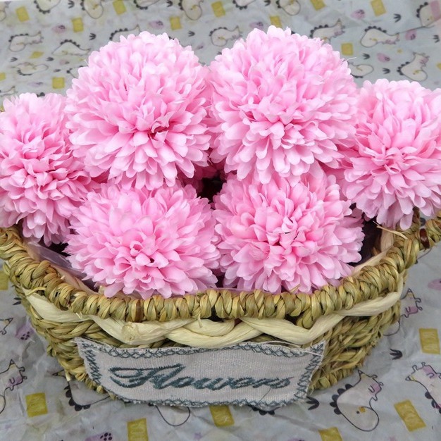 Pantalla fotográfica simulación bola pequeña cabeza de crisantemo colocación en casa ping pong crisantemo flor falsa decoración de auditorio de bodas accesorios de fotografía flor falsa