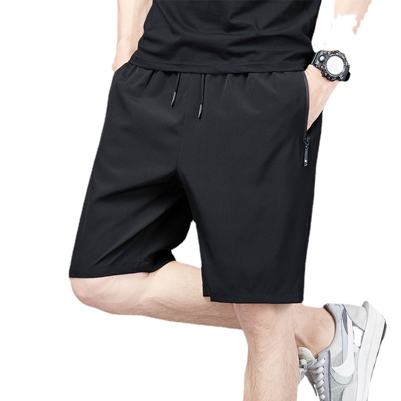 Summer New Men's Summer Ice Silk Quick-drying Shorts Lightweight, Breathable, Four sided Elastic Large Size Trendy Air Conditioning Shorts