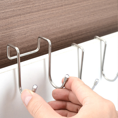 Double-ended s-hook stainless steel s-shaped hook kitchen storage solid load-bearing double hook bathroom hook wholesale