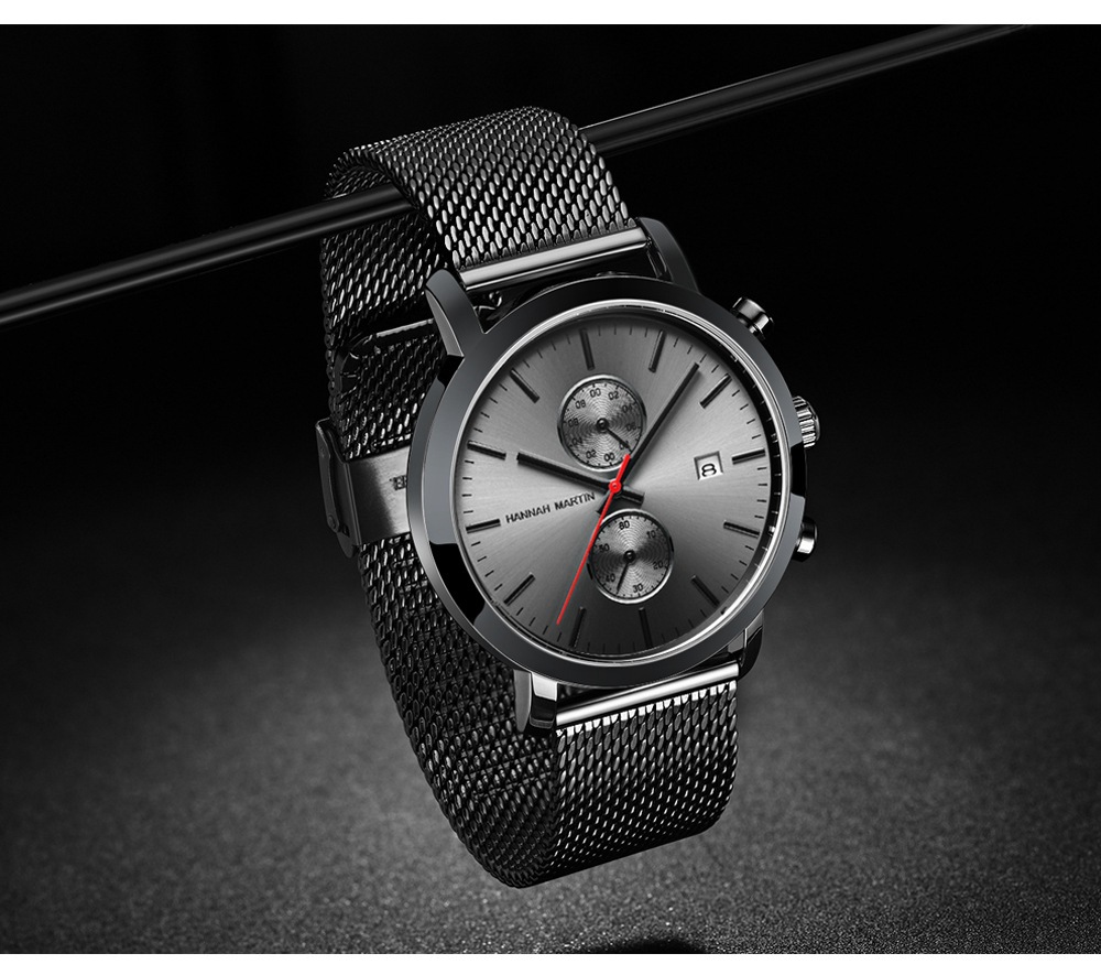 Hannah Martin Men's Quartz Watch Multi Functional Business Style_voghion.com