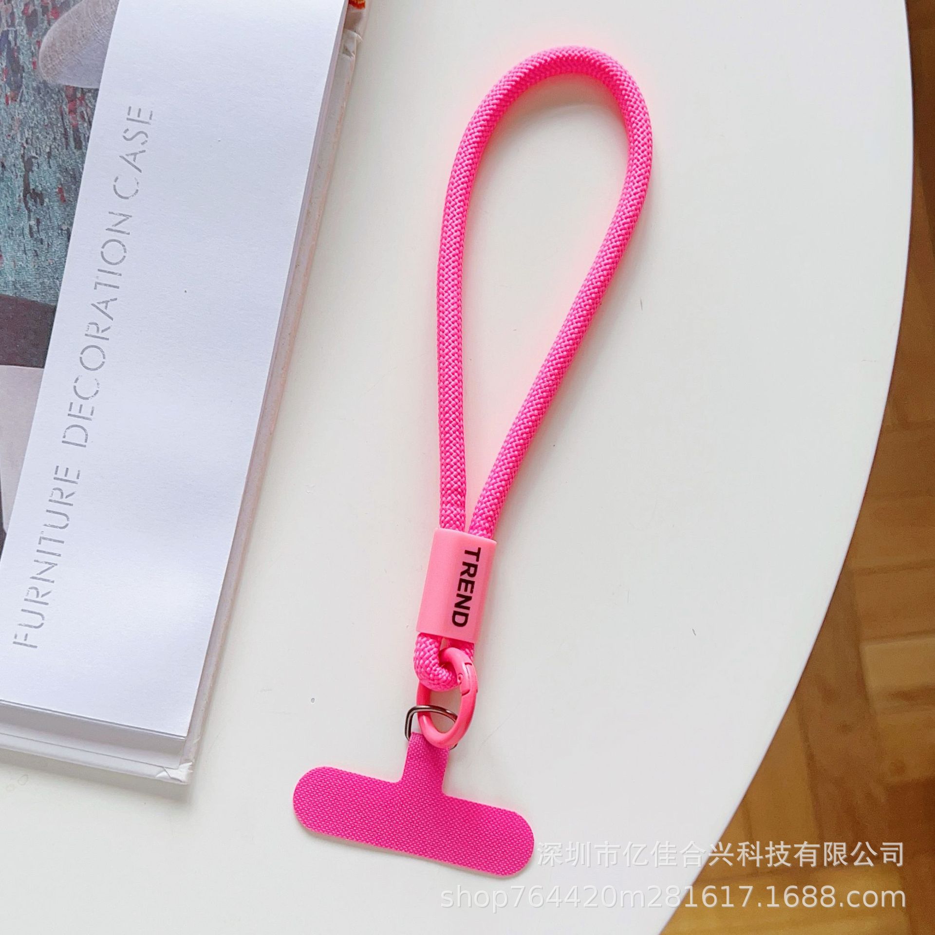 Corto ajustable hebilla de mano anti-pérdida junta de cuerdas de muñeca de poliéster simple de viaje al aire libre