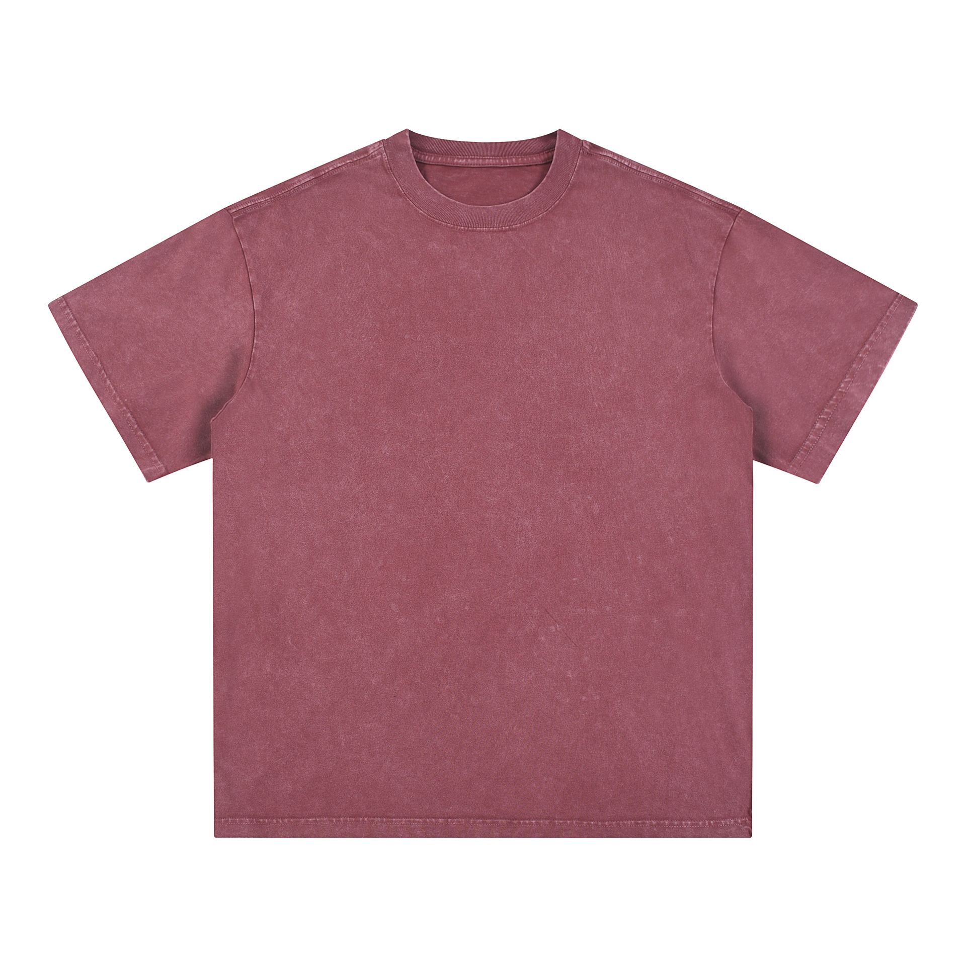 Transfronterizo europeo y americano pesado copo de nieve frito algodón retro lavado y viejo OVERSIZE camiseta de manga corta personalizada de marca de moda de bricolaje
