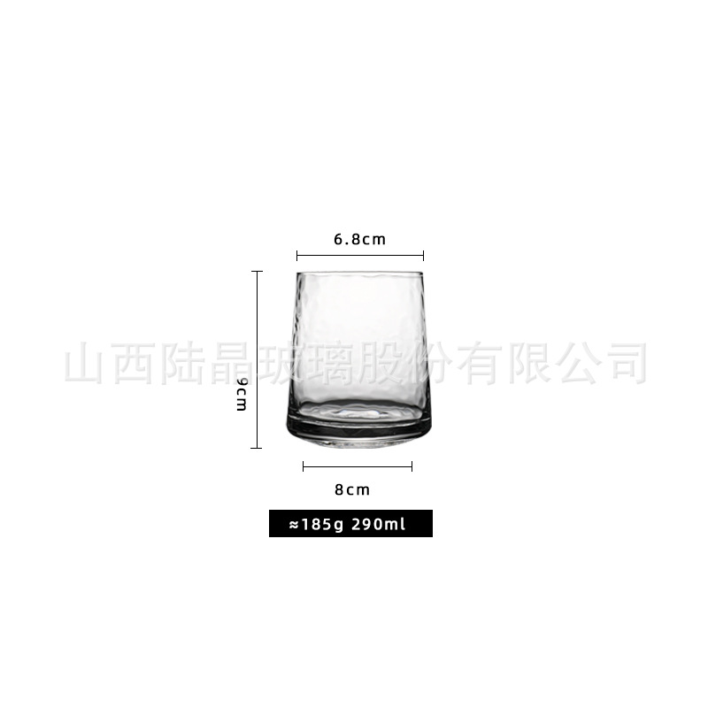 Simple martillado rojo vino vidrio hogar copa de vidrio soplado a mano taza de cristal vidrio de vino del hogar