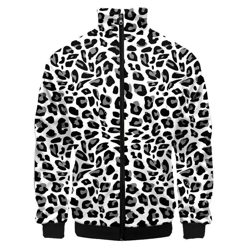 Temperamento colorido impresión digital 3d ventas directas de fábrica comercio exterior versión coreana de la chaqueta de cuello alto con cremallera delgada MF10