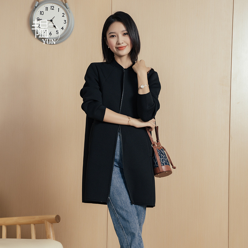 Yun Yunfeng Women's Long-Sleeve Mid-Length Coat 2026 Spring and Autumn New Trendy Casual Versatile Women's Outerwear