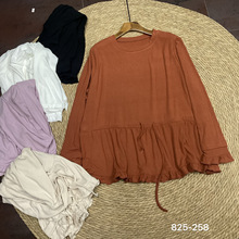 文艺女装打底衫新款风秋季打底衫森系2025日系圆领棉女ins麻