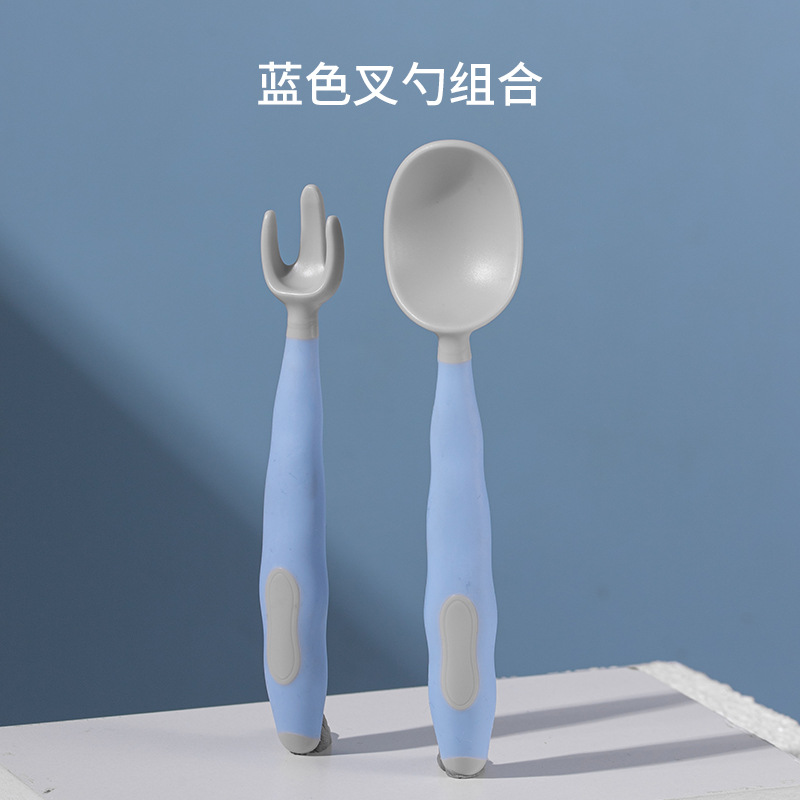 블루 포크와 스푼 조합