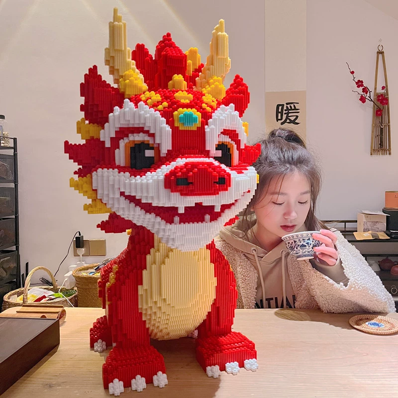 Совместимость с Lego единорог пламени дракон строительные блоки головоломки собрать игрушки для взрослых сложные девушки головоломки украшения