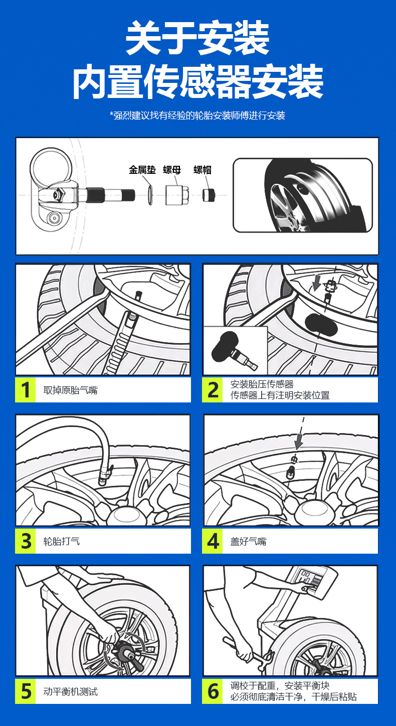 Ford-Specific Tire Pressure Sensors for Edge, Mondeo, Explorer, Mustang, Taurus, and Focus