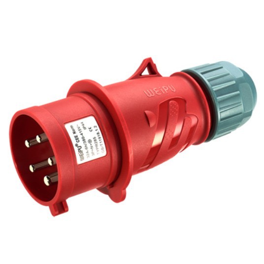 威浦 工业插头 WEIPU IP44防溅 TYP-R285 32A/5芯  380V 针插头|ru