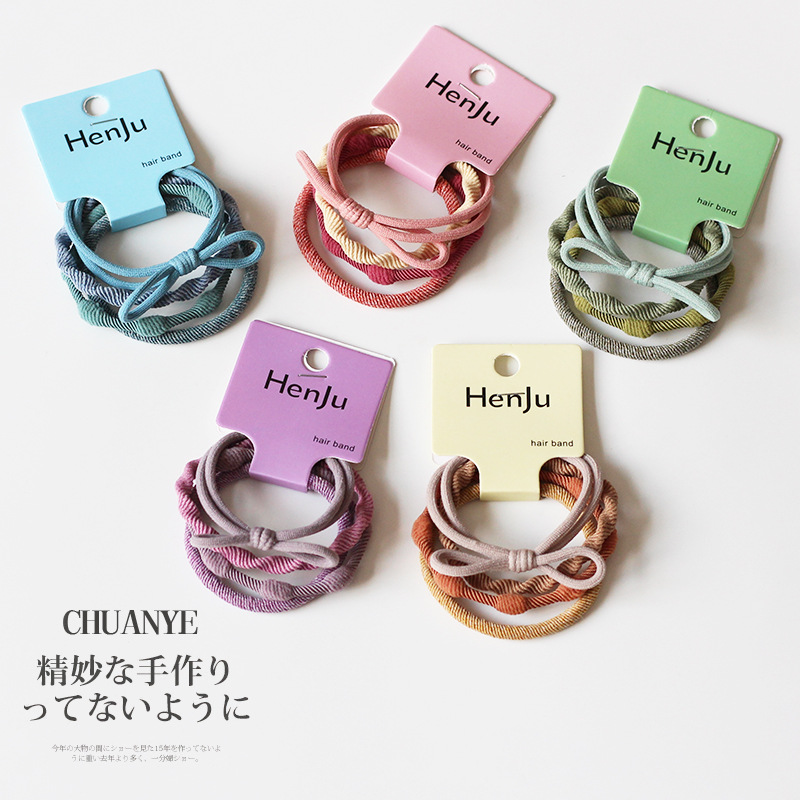 Children's High Ponytail Hair Rope Colorfulful Rubber Band High Elasticity Durable and Non-Harmful Hair Tie Girls Headband Little Girl Hair Accessories