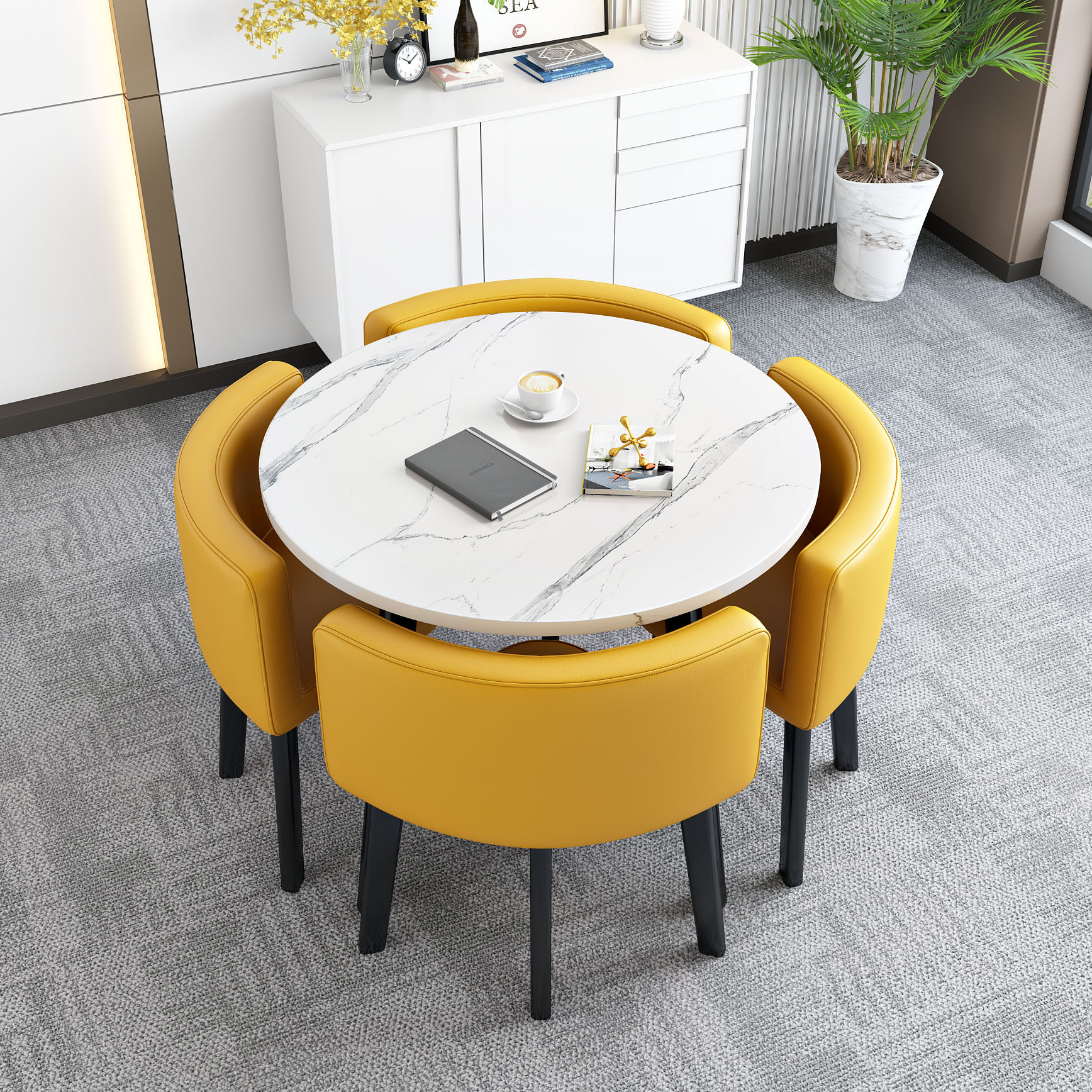 Mesa de comedor disponible para uso doméstico, apartamento pequeño, mesa de comedor, tienda, mesa de negociación, mesa y silla, mesa redonda de recepción