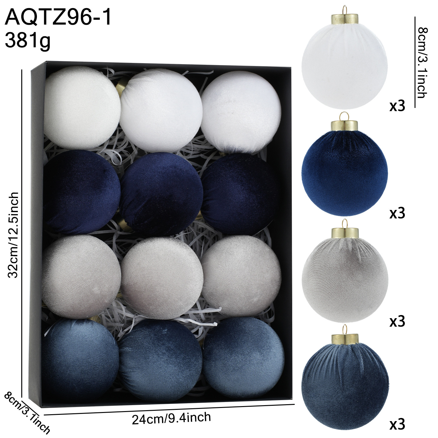 Bolas de tela transfronteriza tela de lana bola de plástico árbol de Navidad decoración colgante colgante decoración de la escena de la bola colgante props image 6