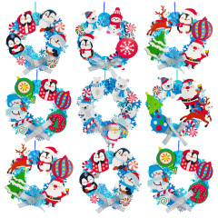 DIY クリスマスツリーガーランドセット雪だるまセット子供用クリスマスクラフトペンダントクリスマスギフト