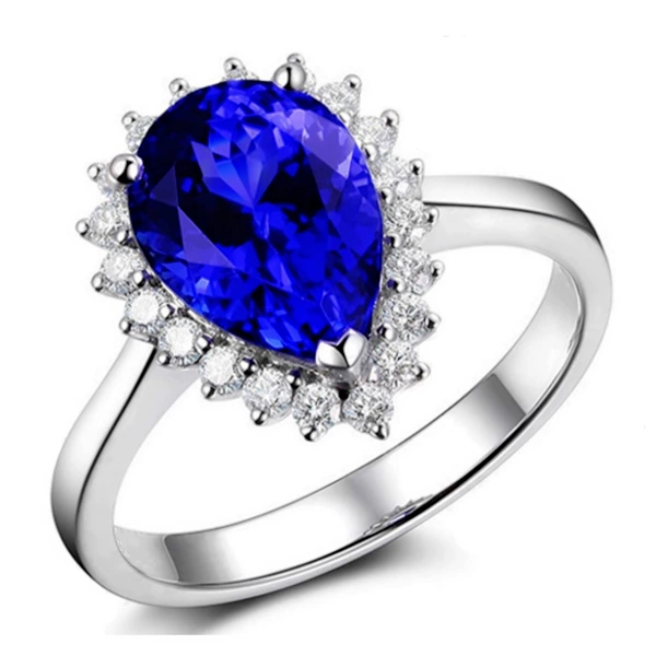Platinum blue diamond, wedding ring