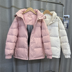 中戏学院风羽绒服女短款2025冬新款加厚保暖宽松90白鸭绒连帽外套