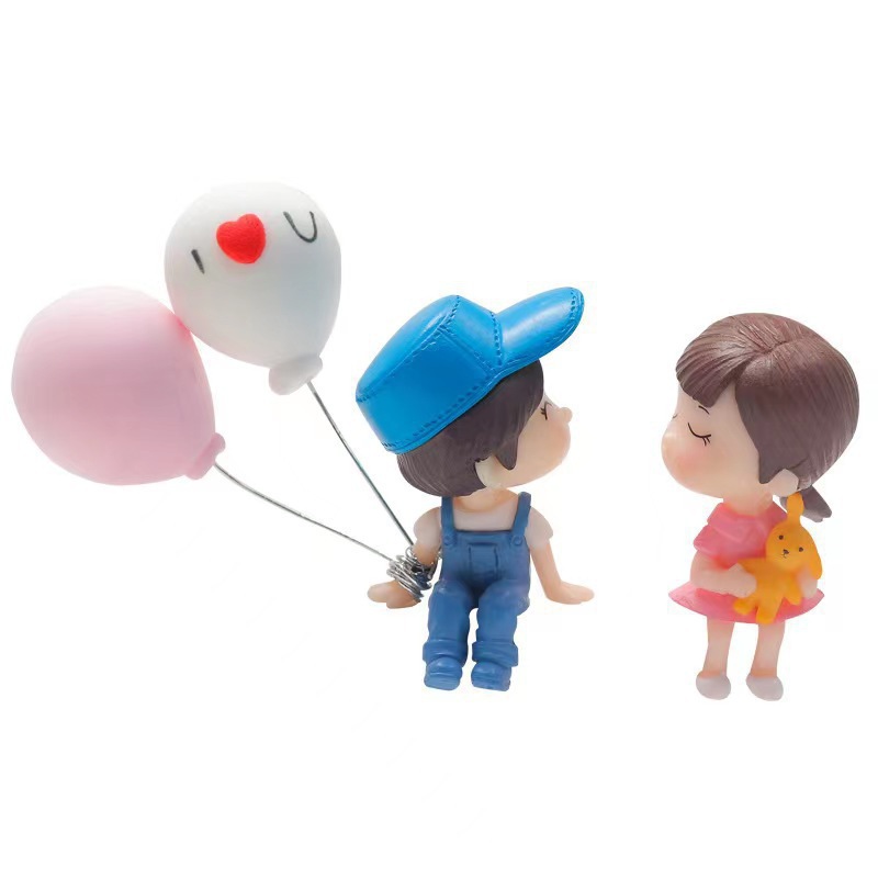 Decoraciones de automóviles de dibujos animados para parejas Decoraciones creativas muñecas de besos para parejas muñecas de automóviles Regalos de decoración