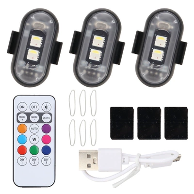 Other lights colorful LED flash lights car - three-lights-and-one-remote-control