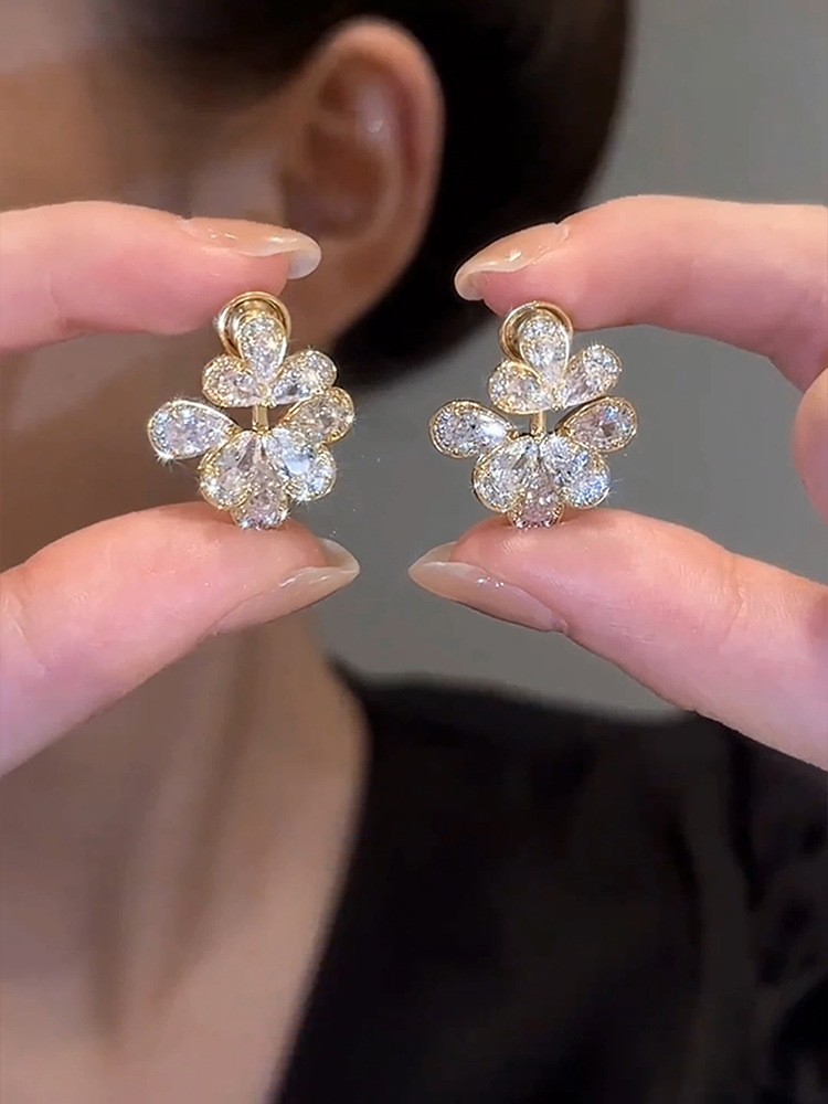 F7339 지르콘 플라워 귀걸이
