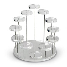 多层圆形珠宝展示台 有机玻璃简易首饰热销亚克力戒指饰品展示架