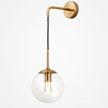 北欧壁灯后现代玻璃复古灯具创意铁艺简约过道床头个性客厅镜前灯