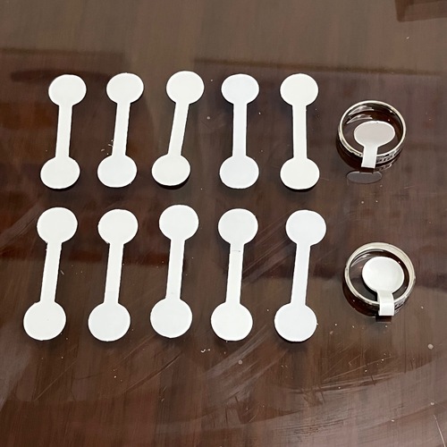 One hundred white self-adhesive round head labels mini customizable folding ring stickers cultural self-adhesive stickers