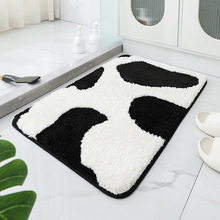家用簇绒刺绣植绒卫生间进门吸水地垫厕所门口防滑脚垫卧室地毯